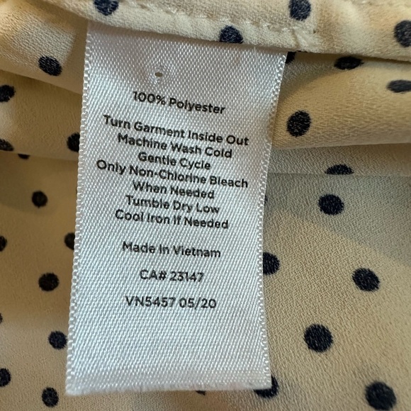 Talbots White and Black Polka Dot Blouse - Picture 3 of 5